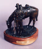 Jerry Potts-Metis Frontiersman - bronze by sculptor Susan Lynes