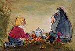 Katie and Eeyore - by artist Susan Lynes